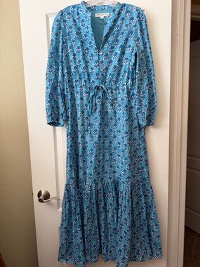 Emerson Fry Blue Floral Maxi Dress